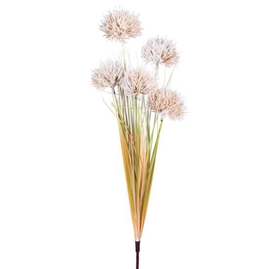 Imagem HASTE DECORATIVA DE ALLIUM SILVESTRE CAFÉ EM PLÁSTICO MOLDÁVEL 96X9CM - GRILLO