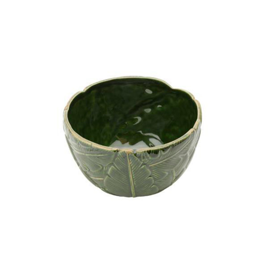 Imagem CENTRO DE MESA DECORATIVO DE CERAMICA BANANA LEAF 21X21X12CM LYOR