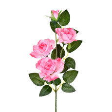 Imagem de HASTE DECORATIVA DE ROSAS SILVESTRES ROSA EM PLÁSTICO MOLDÁVEL 63X17CM - GRILLO - Grillo Ltda