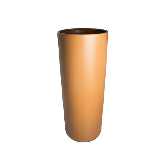 Imagem VASO DECORATIVO CILÍNDRICO EM CERÂMICA MOUSSE 58X23X23CM - CERÂMICA MAZZOTI