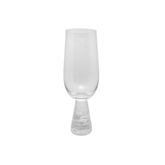 Imagem TAÇA DE VIDRO 200ML TRANSPARENTE COM BASE BRANCA 19X6X6CM - RIBEIRO E PAVANI