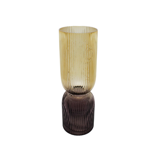 Imagem VASO DECORATIVO EM VIDRO COR AMBAR 31X10X10CM - RIBEIRO E PAVANI