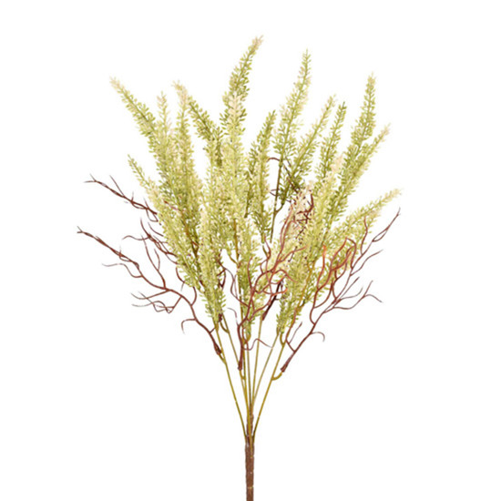 Imagem BUQUÊ DECORATIVO DE FOLHAS SILVESTRES CREME EM PLÁSTICO MOLDÁVEL 57X20CM - GRILLO