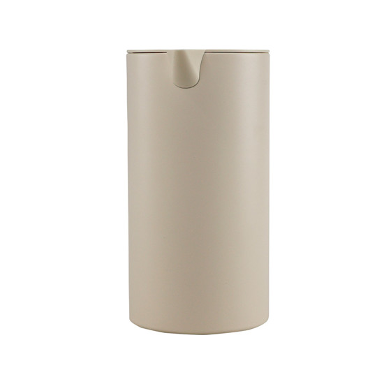 Imagem GARRAFA TÉRMICA EM INOX 1L BRUSQUE BEGE COM ALÇA EM MADEIRA 21X17X11CM - TUUT