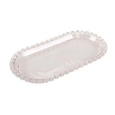 Imagem de TRAVESSA OVAL DE CRISTAL DE CHUMBO BORDA CORAÇÃO 25X13CM - LYOR - Coliseu Presentes Ltda