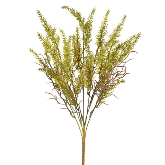 Imagem BUQUÊ DECORATIVO DE FOLHAS SILVESTRES VERDE EM PLÁSTICO MOLDÁVEL 57X20CM - GRILLO