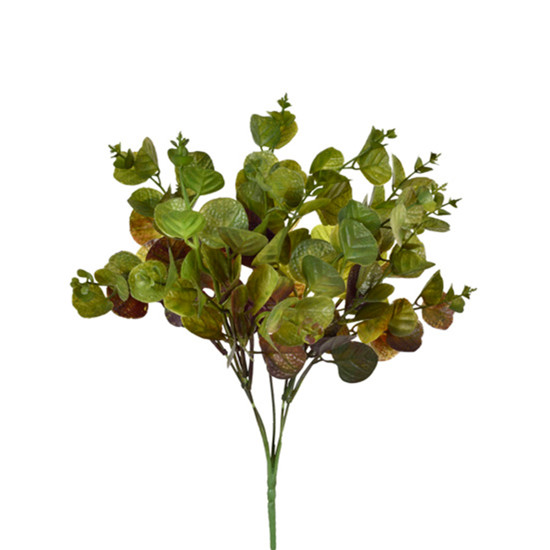 Imagem HASTE DECORATIVA DE FOLHAS DE EUCALIPTO VERDE EM PLÁSTICO MOLDÁVEL 36X14CM - GRILLO