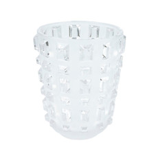 Imagem de VASO DECORATIVO EM VIDRO FOSCO 20X17X17CM - LUCATTI - Lucatti Artes E Decoracoes Ltda