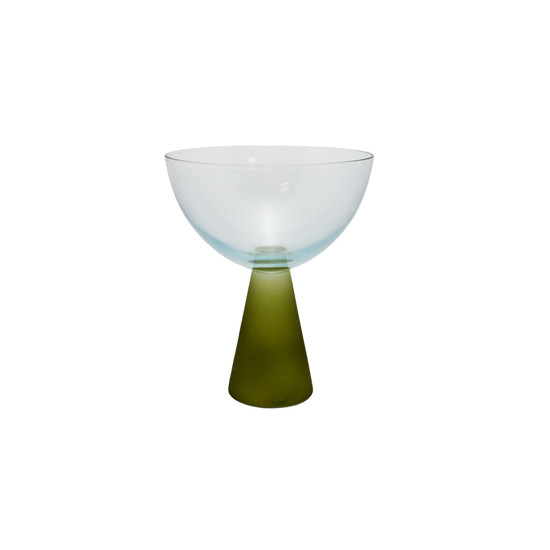 Imagem TAÇA PARA SOBREMESA 240ML EM VIDRO AZUL E VERDE 14X11X11CM - RIBEIRO E PAVANI