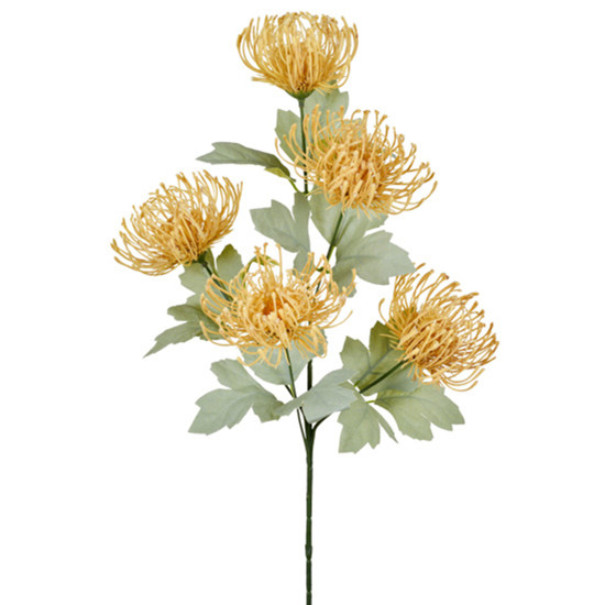 Imagem HASTE DECORATIVA DE LICOSPERMUM AMARELO EM PLÁSTICO MOLDÁVEL 70X25CM - GRILLO