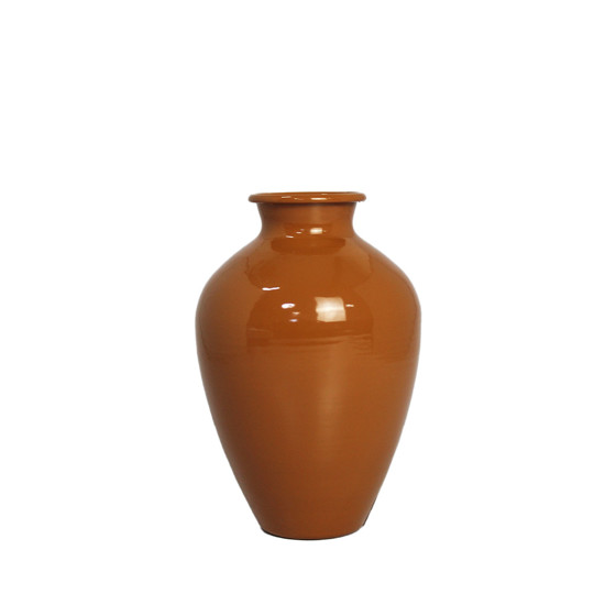 Imagem VASO DECORATIVO DE METAL TERRACOTA 15X9X9CM - LUCATTI