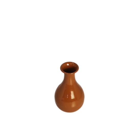 Imagem VASO DECORATIVO DE METAL TERRACOTA 18X9X9CM - LUCATTI