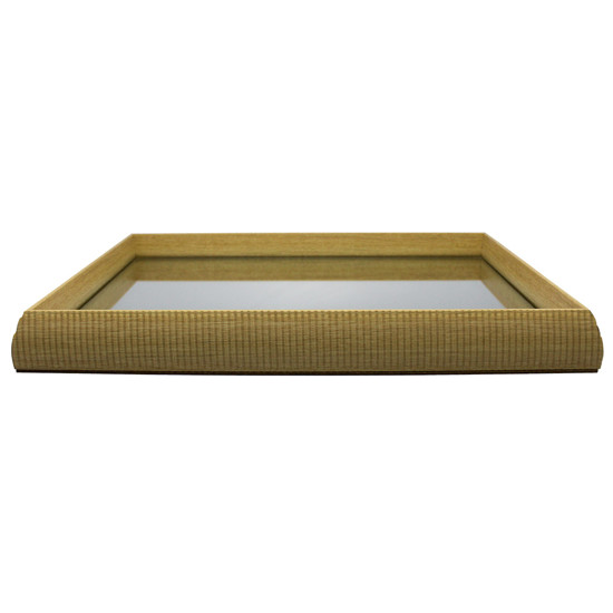Imagem BANDEJA RETANGULAR EM MDF BEGE ESPELHADA COM BORDA CHANFRADA 5X44X30CM - ENTRECASA