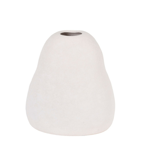 Imagem VASO BRANCO DECORATIVO EM CERÂMICA BRANCA 16X12CM - GRILLO