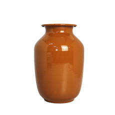 Imagem de VASO DECORATIVO DE METAL TERRACOTA 20X12X12CM - LUCATTI - Lucatti Artes E Decoracoes Ltda