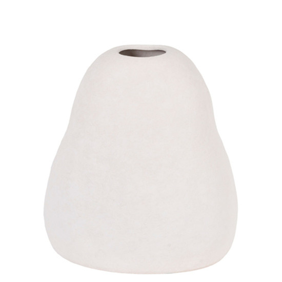 Imagem VASO BRANCO DECORATIVO EM CERÂMICA BRANCA 13X8,5CM - GRILLO