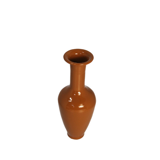 Imagem VASO DECORATIVO DE METAL CARAMELO 24X9X9CM - LUCATTI