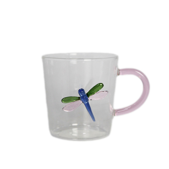 Imagem CANECA DE VIDRO BOROSSILICATO 320ML LIBELULA 9X11X8,5CM - RIBEIRO E PAVANI