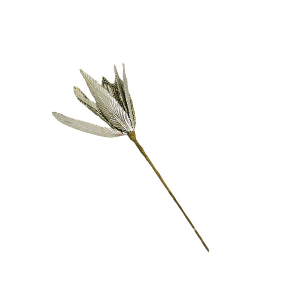 Imagem HASTE DECORATIVA DE BICO DE PAPAGAIO CHAMPANHE EM PLÁSTICO MOLDÁVEL 74X10CM - MAGIZI