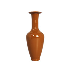 Imagem de VASO DECORATIVO DE METAL CARAMELO 24X9X9CM - LUCATTI - Lucatti Artes E Decoracoes Ltda