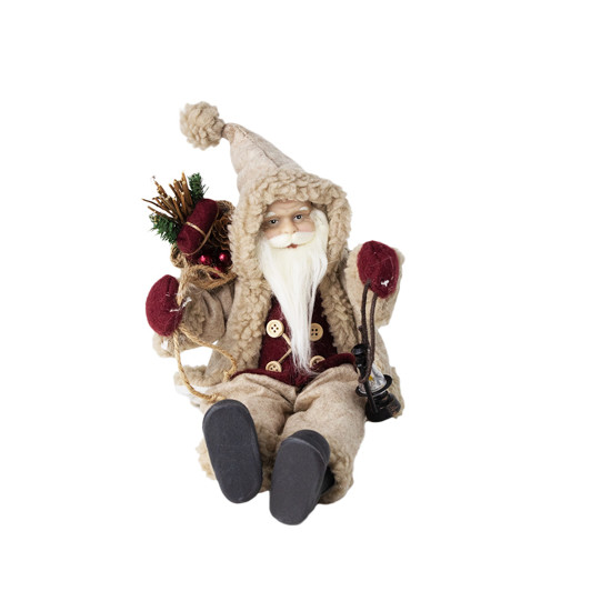 Imagem BONECO PAPAI NOEL DECOR COLORIDO COM LANTERNA EM POLIÉSTER E PLÁSTICO 30X15X22 CM