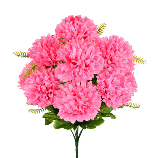 Imagem BUQUÊ GRANDE DECORATIVO DE CRISÂNTEMO ROSA EM PLÁSTICO MOLDÁVEL 53X40CM - GRILLO