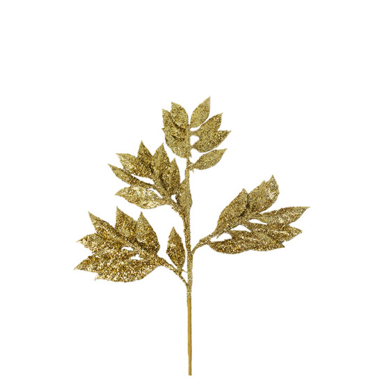 Imagem HASTE DE NATAL COR DOURADO COM GLITTER 65CM - DINATALE IMPORT