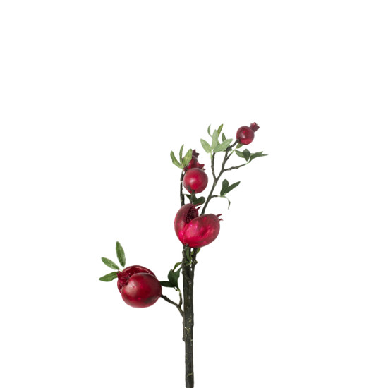 Imagem GALHO DECORATIVO DE NATAL COR VERDE E VERMELHO DE PLÁSTICO 90CM - DINATALE IMPORT