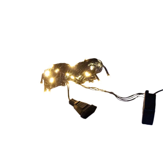 Imagem PISCA PISCA CORDÃO VERDE COM 40 LEDS DE 7 METROS COR LUZ QUENTE 220V 8 FUNÇÃO 