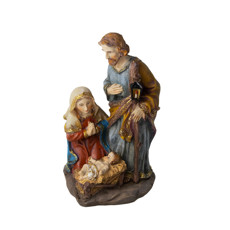 Imagem de PRESÉPIO NATALINO SAGRADA FAMÍLIA EM RESINA COLORIDO 28X15X15 CM - GRILLO 58729 - Grillo Ltda