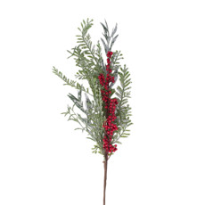 Imagem de GALHOS GRANDE DECORATIVO COM FOLHAS E FRUTAS VERMELHA 67CM - CROMUS  - Cromus Embalagens Ind. E Com. Ltda