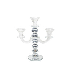 Imagem de CASTIÇAL DECORATICO EM VIDRO TRANSPARENTE 22X9X25,5 CM - GRILLO 59156 - Grillo Ltda