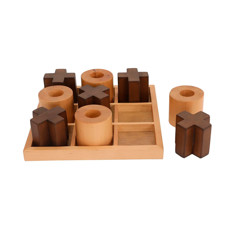 Imagem de JOGO DA VELHA DECORATIVO EM MADEIRA MARROM 6,5X21X21CM - CROSS - Cross Comercial Ltda