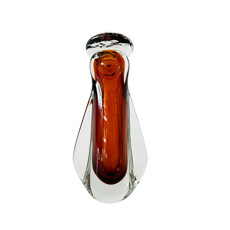 Imagem de FIGURA DECORATIVA EM VIDRO AMBAR ESTILO MURANO 26X11X6CM - CROSS - Cross Comercial Ltda