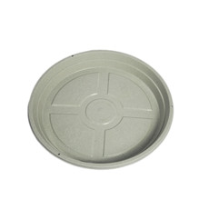 Imagem de PRATO PARA VASO DE PLANTAS EM POLIPROPILENO COR CINZA 3X24CM - ATACAPLAST - Atacaplast Comercio E Distribuidora Ltda