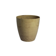 Imagem de CACHEPOT DIAMOND DECORATIVO COR BEGE TRAVERTINO EM PLÁSTICO 20X20CM - ATACAPLAST - Atacaplast Comercio E Distribuidora Ltda