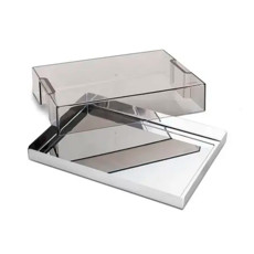 Imagem de PORTA FRIOS BERGEN PREMIUM EM AÇO INOX E TAMPA EM ACRÍLICO 5X24X17,5CM - BRINOX - Brinox Metalurgica S A