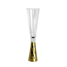 Imagem de TAÇA PEDESTAL COM BASE DOURADA 24,5X6CM - LILIAN GIFT DESIGN - Lilian Distribuidora Comercial Ltda