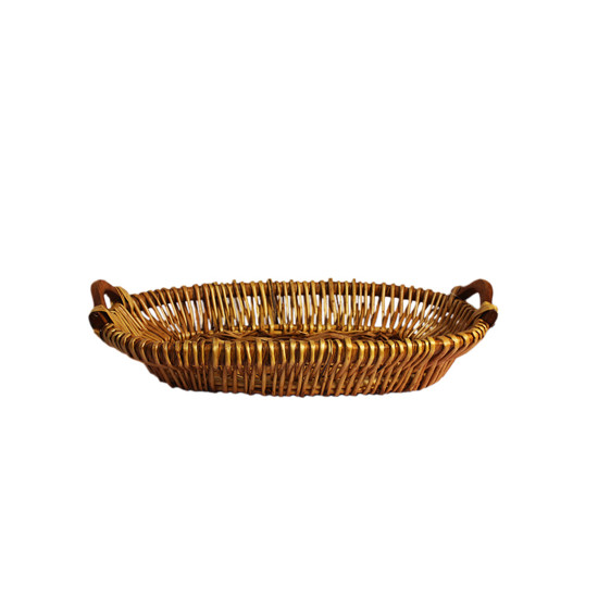 Imagem BANDEJA OVAL PEQUENA DECORATIVA EM PALHA 13X61X40CM - ENTRECASA