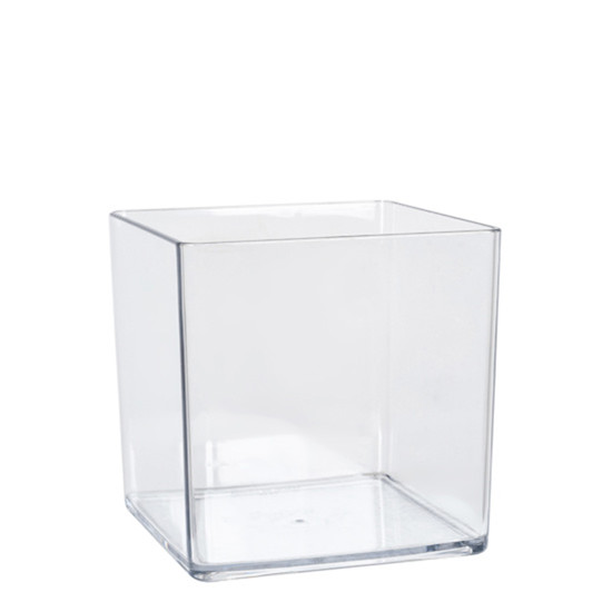 Imagem VASO QUADRADO DECORATIVO EM ACRÍLICO 12X12X12CM - GRILLO