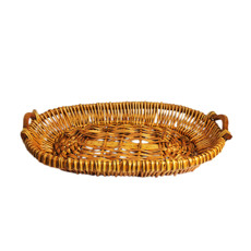 Imagem de BANDEJA OVAL MÉDIA DECORATIVA EM PALHA 13X61X40CM - ENTRECASA - Inverno Verao Comercio De Modas E Decoracao Eireli