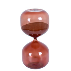 Imagem de AMPULHETA 25 MINUTOS DECORATIVA EM VIDRO MARROM 21X10X10CM - GRILLO - Grillo Ltda