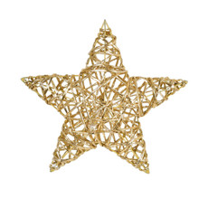 Imagem de ESTRELA NATALINA DECORATIVA ARAMADA EM METAL DOURADO 25CM - GRILLO - Grillo Ltda