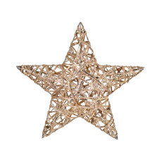Imagem de ESTRELA NATALINA DECORATIVA ARAMADA EM METAL CHAMPAGNE 25CM - GRILLO - Grillo Ltda