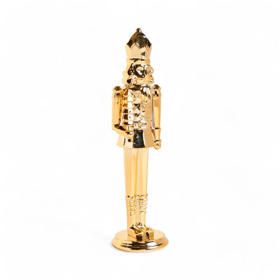 Imagem SOLDADO DE CHUMBO DECORATIVO DOURADO EM ACRÍLICO COM LED 30CM - CROMUS