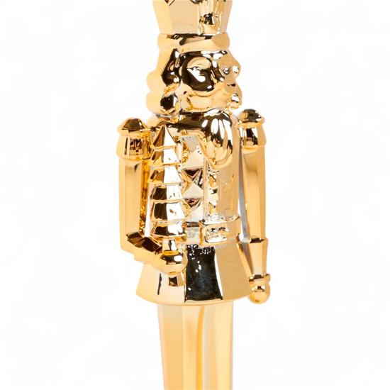 Imagem SOLDADO DE CHUMBO DECORATIVO DOURADO EM ACRÍLICO COM LED 30CM - CROMUS