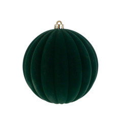 Imagem de ENFEITE NATALINO BOLA FLOCADA VERDE EM PLÁSTICO 20CM - CROMUS - Cromus Embalagens Ind E Com Ltda