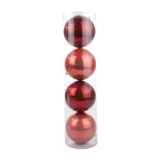 Imagem de TUBO COM 4 BOLAS PEROLADAS CASSIS EM PLÁSTICO 12CM - CROMUS - Cromus Embalagens Ind E Com Ltda