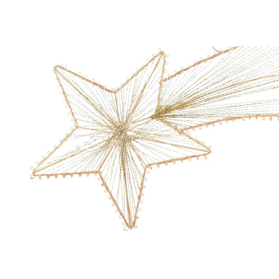 Imagem ESTRELA CADENTE DOURADA DECORATIVA EM METAL E POLIÉSTER 45CM - CROMUS