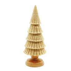 Imagem de ÁRVORE DE NATAL DECORATIVA PEQUENA EM RESINA MARROM COM GLITTER 43CM - TOKDACASA - Cromus Embalagens Ind E Com Ltda